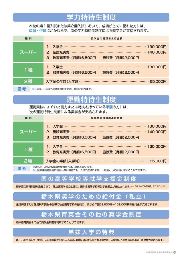 宇都宮短期大学附属高等学校 2026学校案内