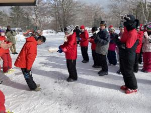 スキースクール修了証の授与